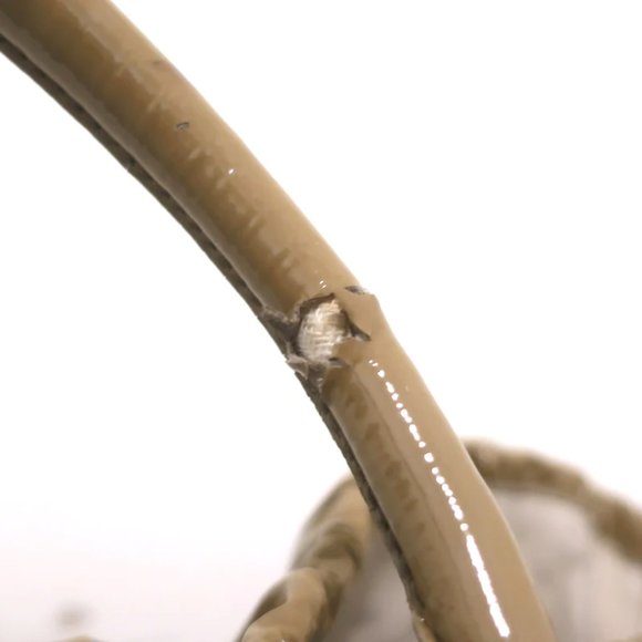 Prada Vernice Gaufre Tote Camel Patent Leather Large Shoulder Bag - Picture 6 of 12